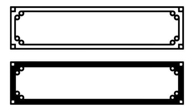 Square line frame borders set on white background. Clean border lines shapes vector elements, design, frame, lines, black, line, texture, empty, blank