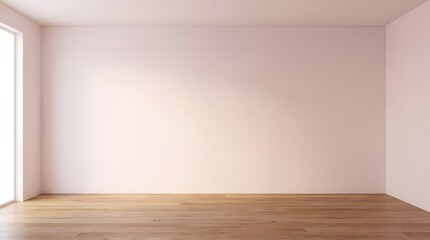 Naklejka premium Minimal Valentine Interior with Blush Wall Background