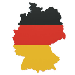 Obraz premium PNG Germany Map with National Flag Illustration Isolated on a Transparent Background