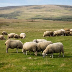 Fototapeta premium sheep and lambs