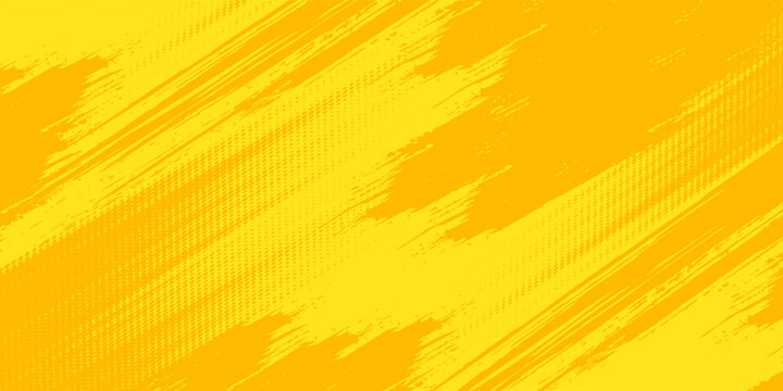 Retro comic yellow background raster gradient halftone spots speech