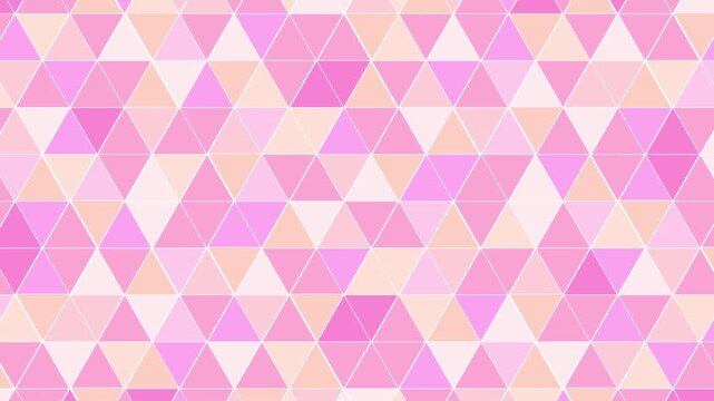 Seamless Pink and Peach Geometric Triangle Background Animation