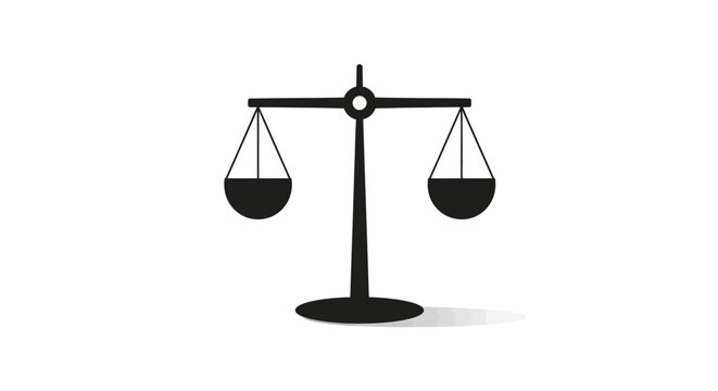 Balance Scale Vector Icon - Justice, Law, Equality, Weighing Concept
