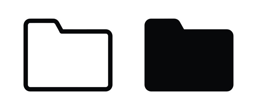 Two folder icons in different styles Vector
