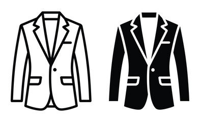 Naklejka premium A black and white image of two suit jackets Vector