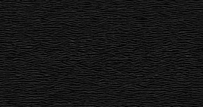 Abstract noisy wave with thin lines. Cyber digital stylized line art background. 4K 3D rendering loop animation.