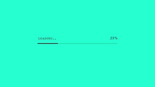 Smooth Loading Bar Loop Animation. Progress Indicator Design