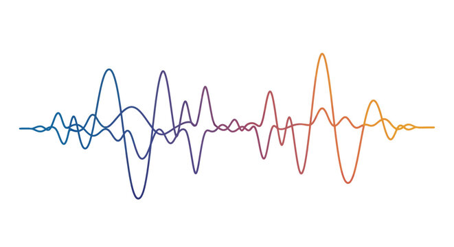Colorful Sound Waveform Visualization - Audio Signal Spectrum