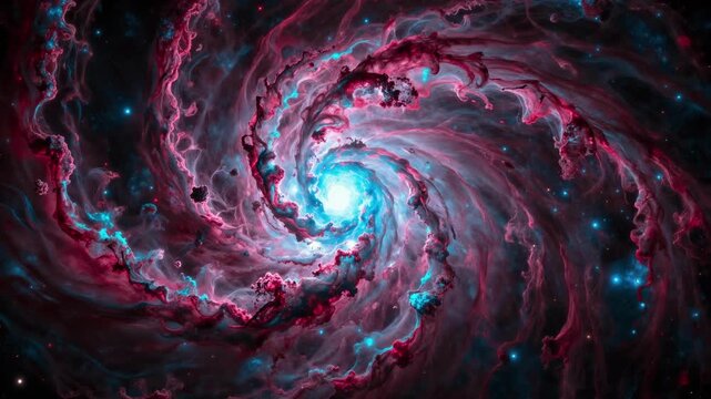 Swirling Cosmic Nebula Vortex Explosion in Deep Space Abstract Background for Science Fiction Concept