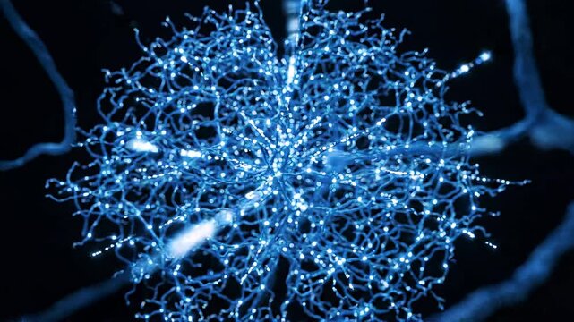 Neuron cell connections in the brain.