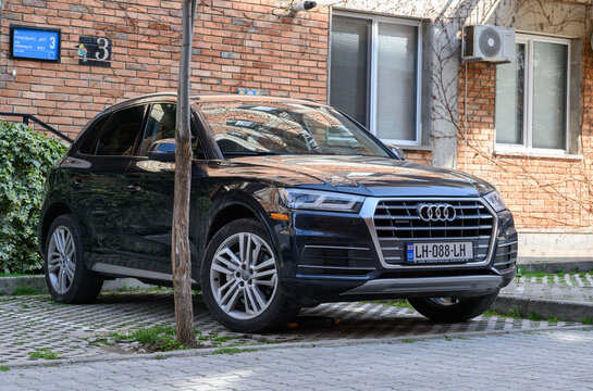  April 2, 2026, Tbilisi, Georgia Second Generation Audi Q5 Typ 80A Compact Luxury Crossover SUV Parked