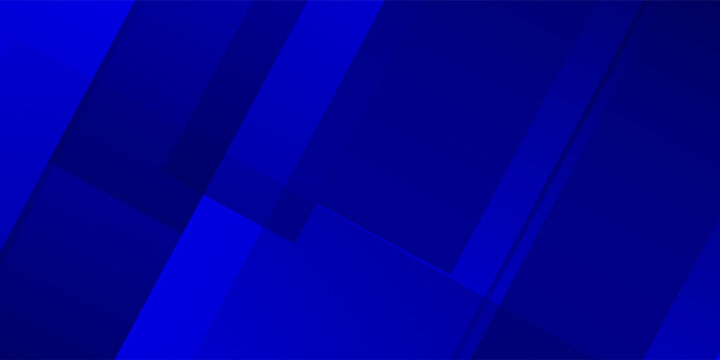 Blue diagonal geometric overlay layer background with lines pattern. Abstract Diagonal rectangle shape graphic elements. Modern banner backdrop template design with space for text. Vector illustration