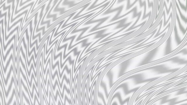 Abstract wavy zig-zag pattern flowing on a grey silver background loop video