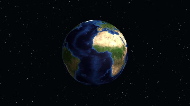 Earth Zoom Animation to Manhattan United States with Population Data Overlay