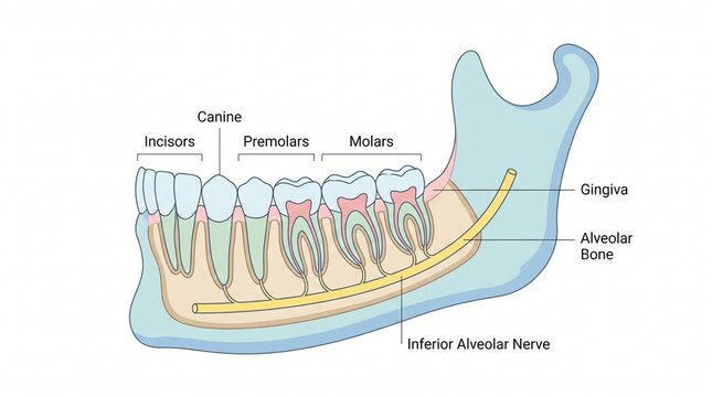 Full jaw cross-section - panoramic view
