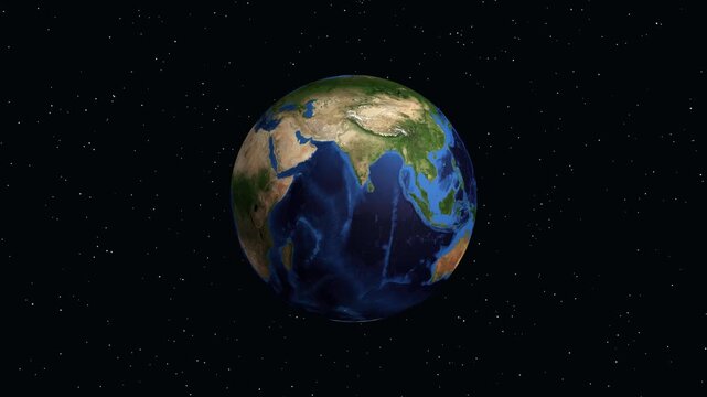 Animated Zoom from Space to Afyonkarahisar Turkey on Rotating Earth Globe