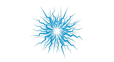 Fototapeta premium Blue Electric Spark Energy Burst.