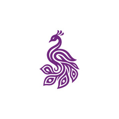 Obraz premium Tribal Peacock Logo.