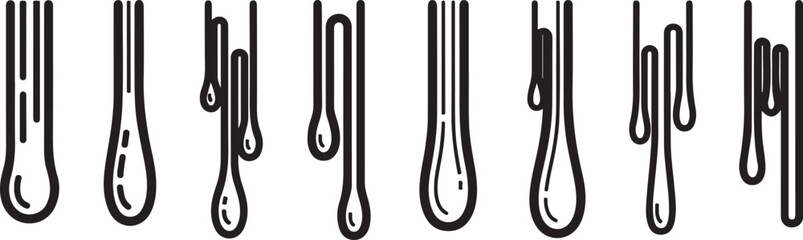 Hand drawn wireframe icons set of human figures and alphabets Vector © Nur