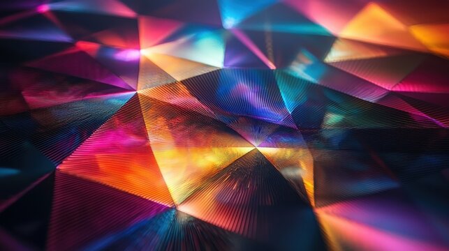 Optical coherence colors laser interference patterns radiating geometric crystalline structures vibrant spectral waves prismatic light diffraction central focal point