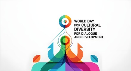 Fototapeta premium World day for cultural diversity and dialogue graphic design