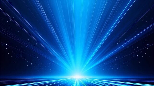 Blue light rays emanating from center