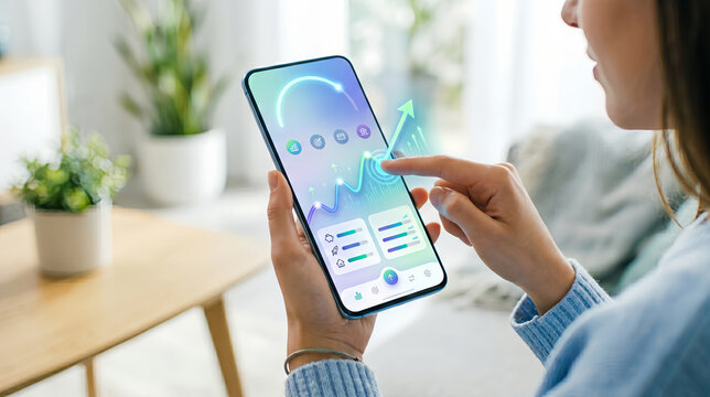 Financial Freedom Concept Through Mobile Digital Banking