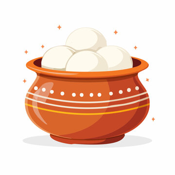 Rasgulla in a Clay Pot