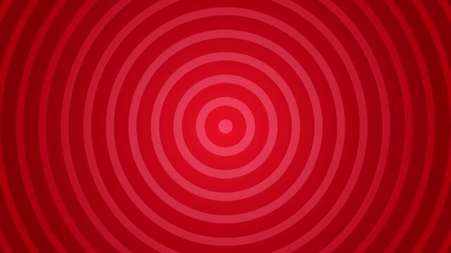Red concentric circles radiate outwards in a bold pattern. Great for backgrounds, textiles, packaging design, and abstract art creations.