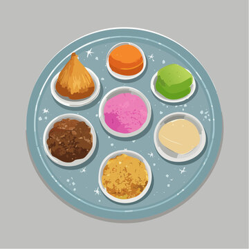 Seder Plate with Symbolic Foods
