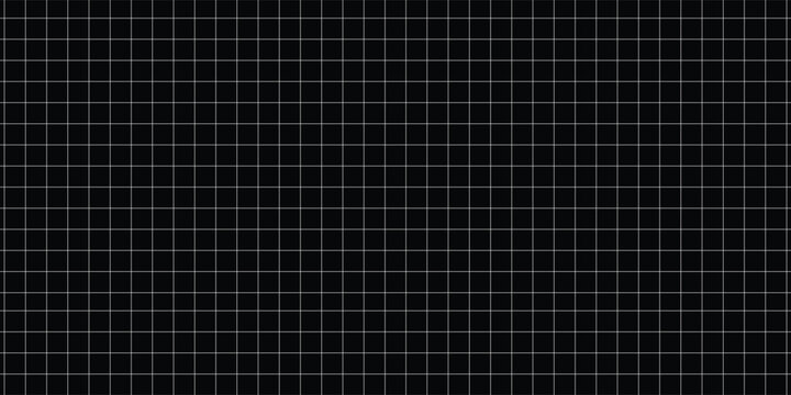 White grid distortion on black background. Waved mesh surface. Net with curvatured effect. Checkered pattern deformation. Bented lattice texture. Vector graphic illustration