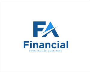 Fototapeta premium fa tax and business up logo