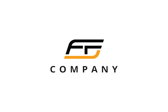 letter ff abstract business logo modern design minimalist template