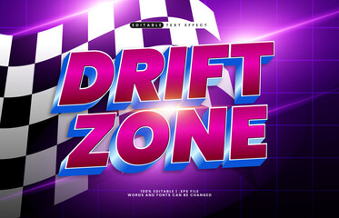 Drift Zone Editable Text Effect - Speed Racing Style Bold Typography for Game and Action Design © EkaRangga
