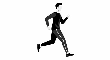 Fototapeta premium Man Running Fitness Athlete Sportswear Active Lifestyle.