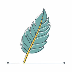 Fototapeta premium Stylized Feather Icon