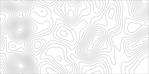 Ocean topographic line map with curvy wave isolines vector illustration. Abstract topographic contours map background, Vector contour topographic map. Cartography texture abstract banner use. © Kainat 