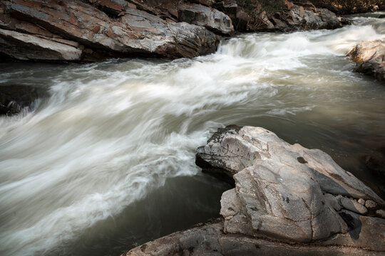 waterfall in the mountains