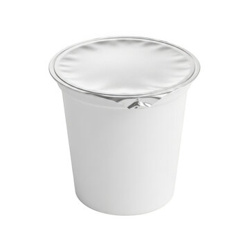 Large white plastic container with a lid for storage or food preservation isolated on transparent background