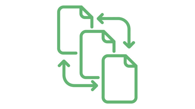 Green document icon workflow