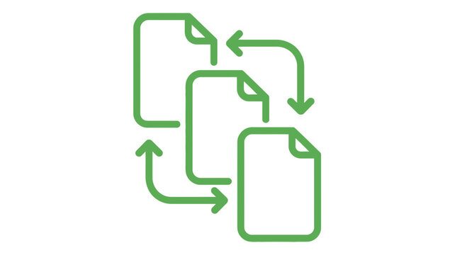 Green document exchange icon