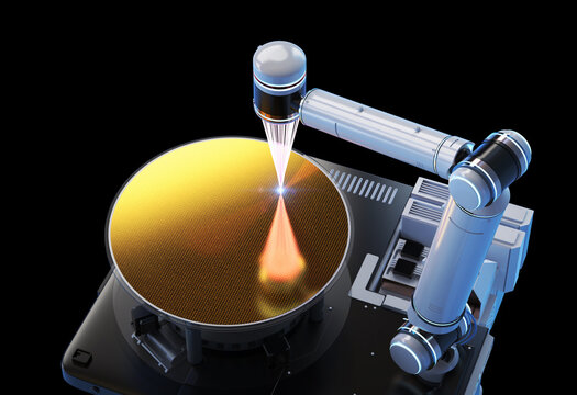 EUV lithography systems for semiconductor manufacturing isolated on black