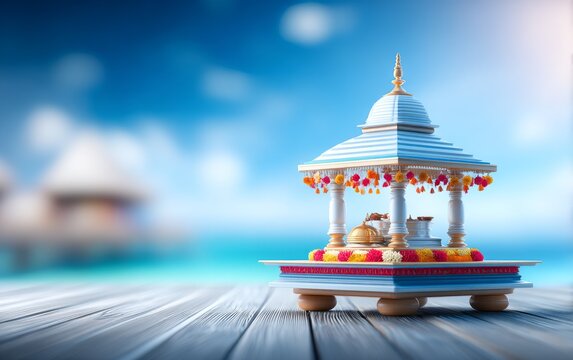 Exquisite Palki Structure Designed for Rituals and Deity Processions