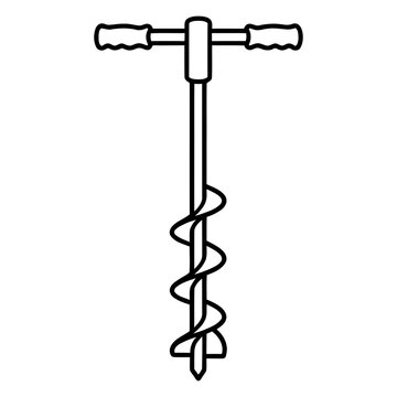 Auger tool for digging holes in soil efficiently