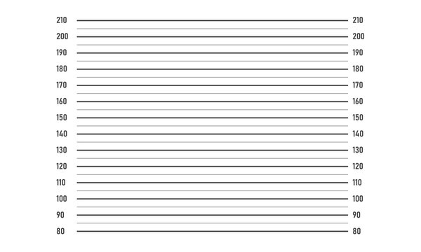 Police mugshot board. Photo scale template. Vector