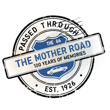 The Mother Road 100 Years of Memories Established 1926 Shield Stamp