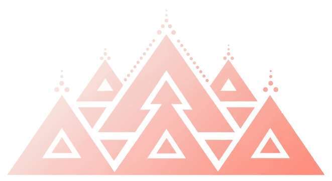 Geometric mountain range with triangles.