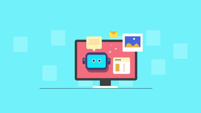 Digital marketing automation workflow, conversational chatbot for customer handing, automatic content creation, scalable campaign and business growth objective.