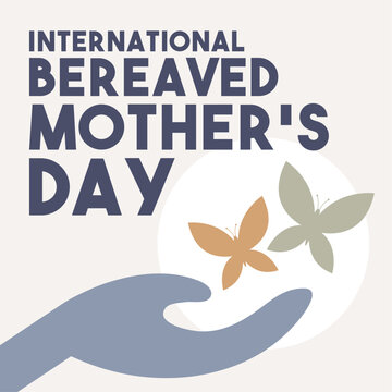 International Bereaved Mother's Day on may. flat design vector. Banner, card, and background.