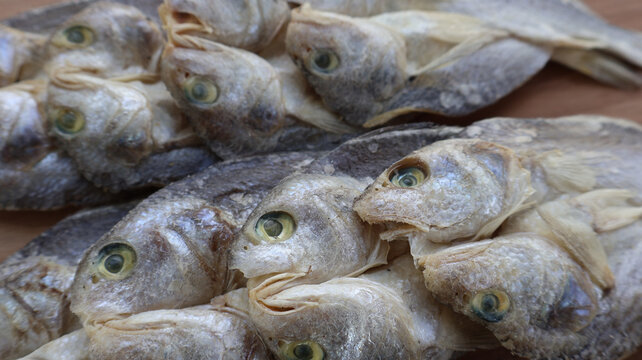 Closeup of Salted Croaker Fish